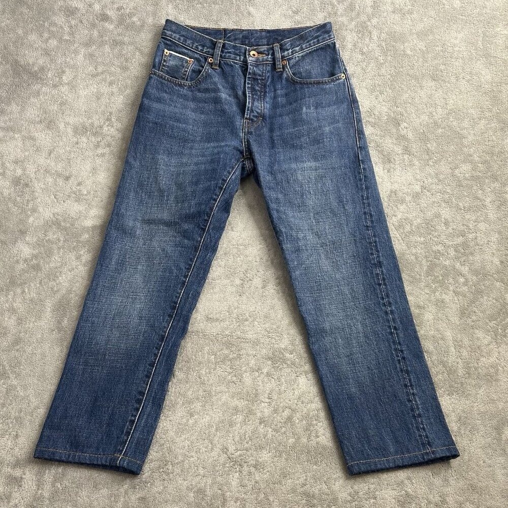 Taylor Stitch Jeans Mens 26x23” Democratic Selvedge Red Line Blue Wash Denim - Picture 5 of 16